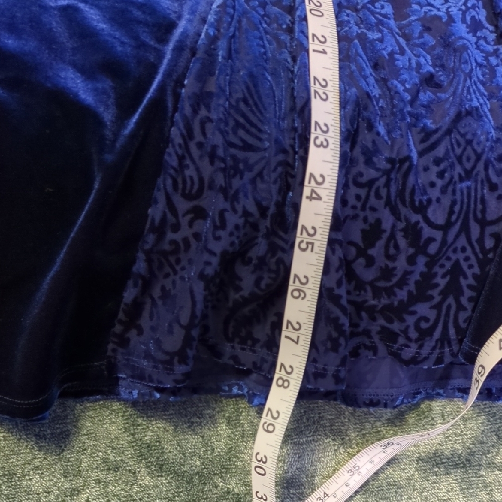Studio 1940 Velvet Royal Blue Skirt - Rich Blue - Picture 8 of 9